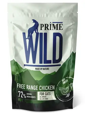 Купить prime wild grain free range сухой корм для котят и кошек с курицей