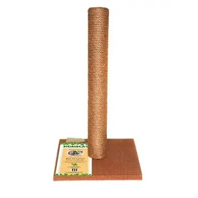 Homecat когтеточка-столбик для кошек МАКСИ, коричневая, джут и ковролин